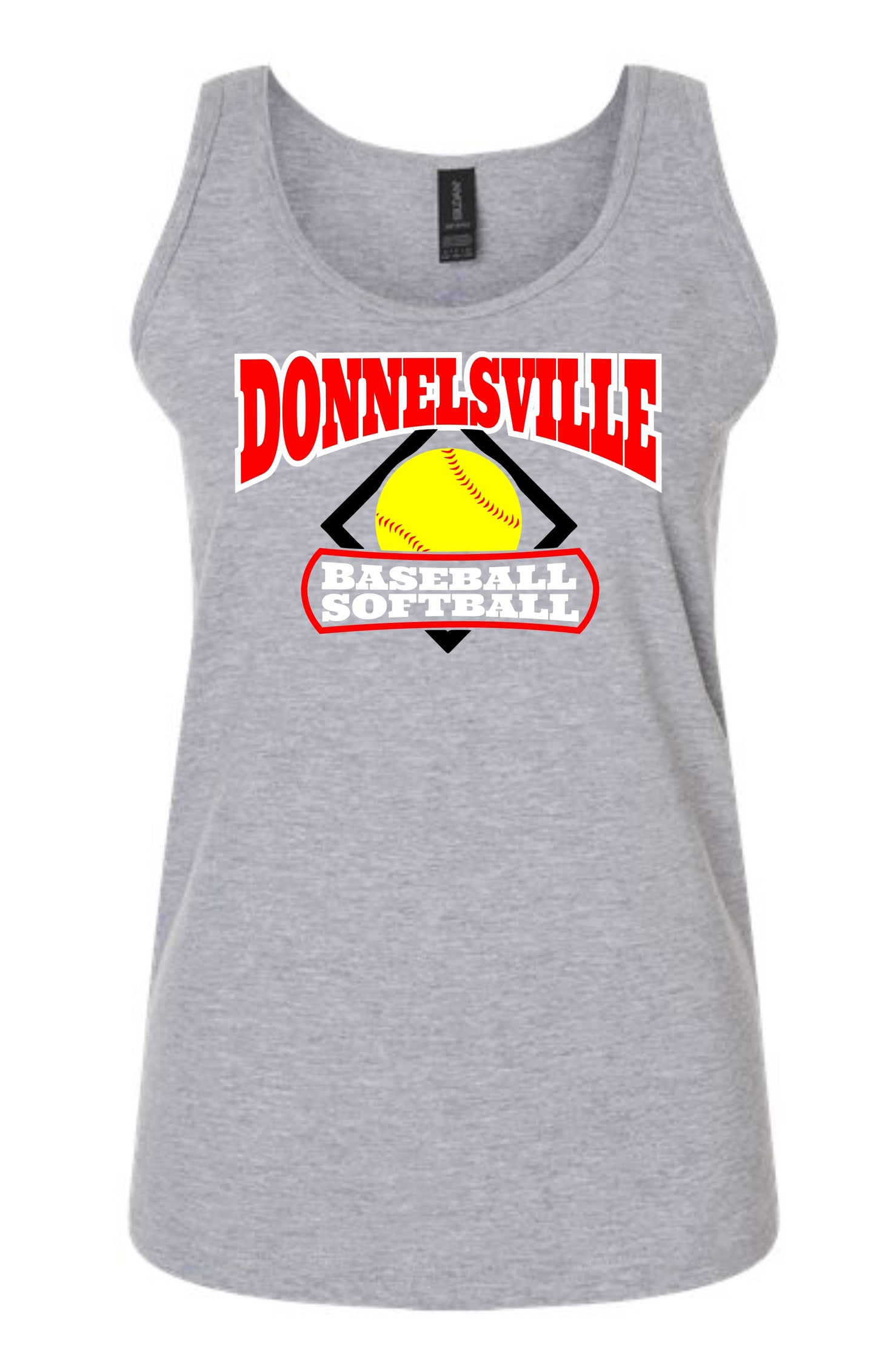 DBSA Baseball Softball Softstyle Tank - Black or Ath Grey