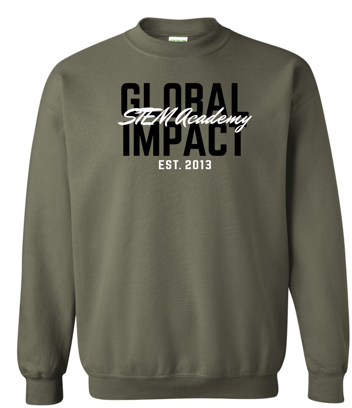 GISA Impact Crewneck - Military Green (Adult Only)