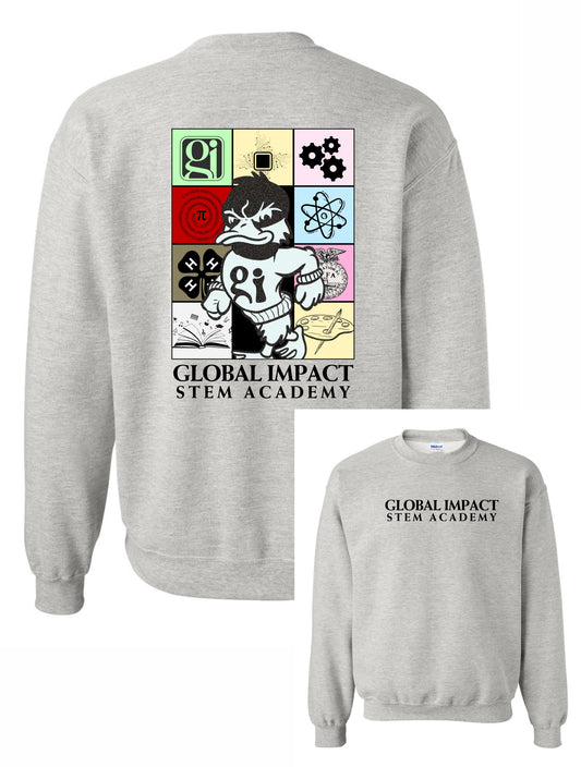 Goose Tiles Crewneck - ASH