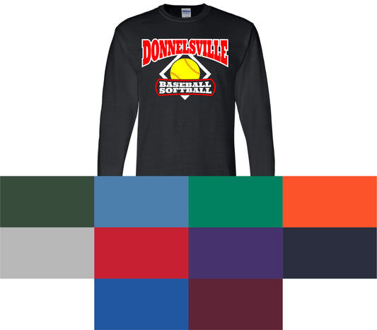 DBSA SOFTBALL Long Sleeve Tshirt - MULTIPLE TEAM COLORS