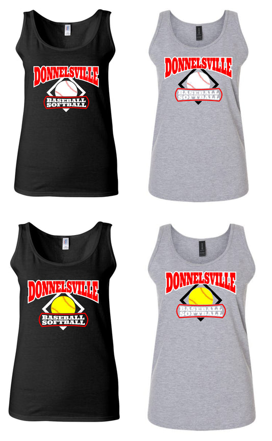 DBSA Baseball Softball Softstyle Tank - Black or Ath Grey