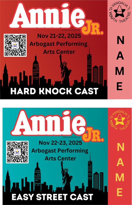 Vandalia Youth Theatre Production Fall 2025 Yard Sign