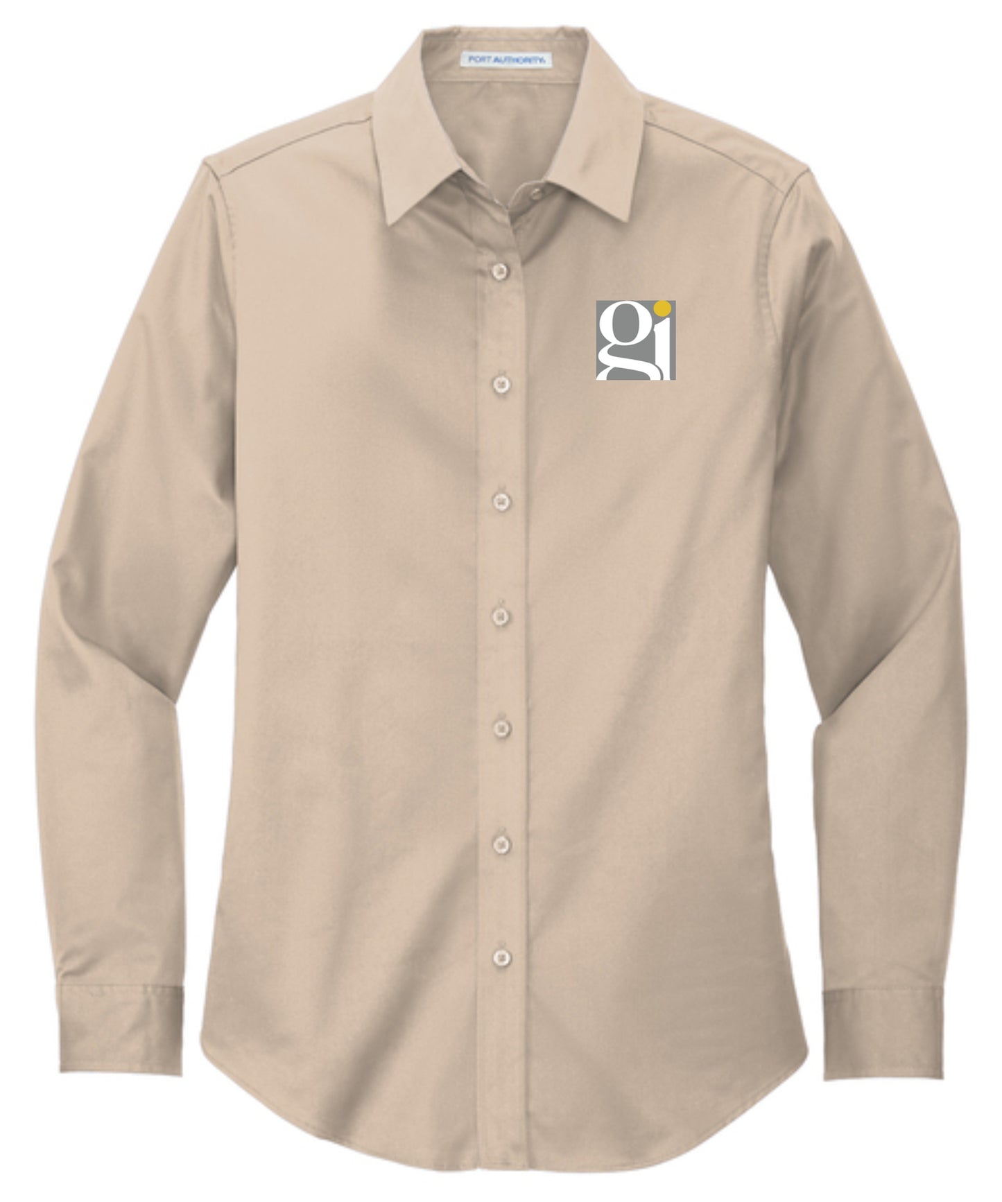 Embroidered GI Square LADIES Long Sleeve Dress Shirt - 2 Color Choices