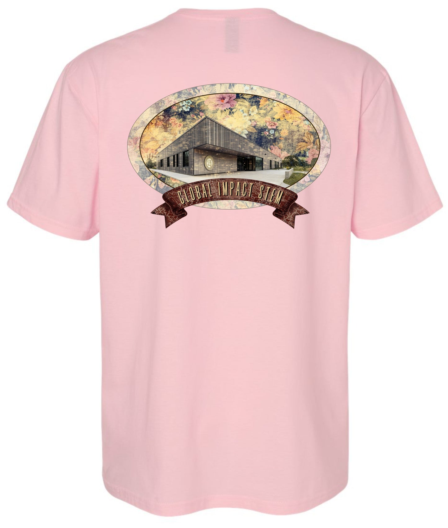 GI Building Floral Softstyle Tshirt - Light Pink or Natural