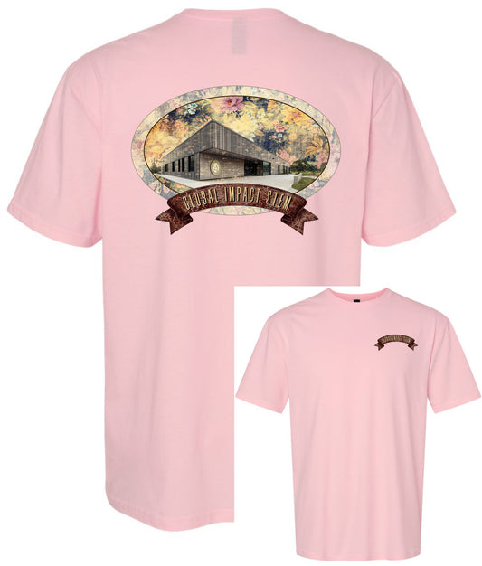 GI Building Floral Softstyle Tshirt - Light Pink or Natural