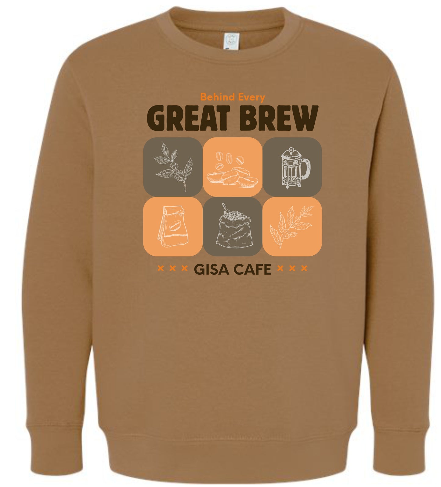Brew GISA Cafe Crewneck - Coyote Brown