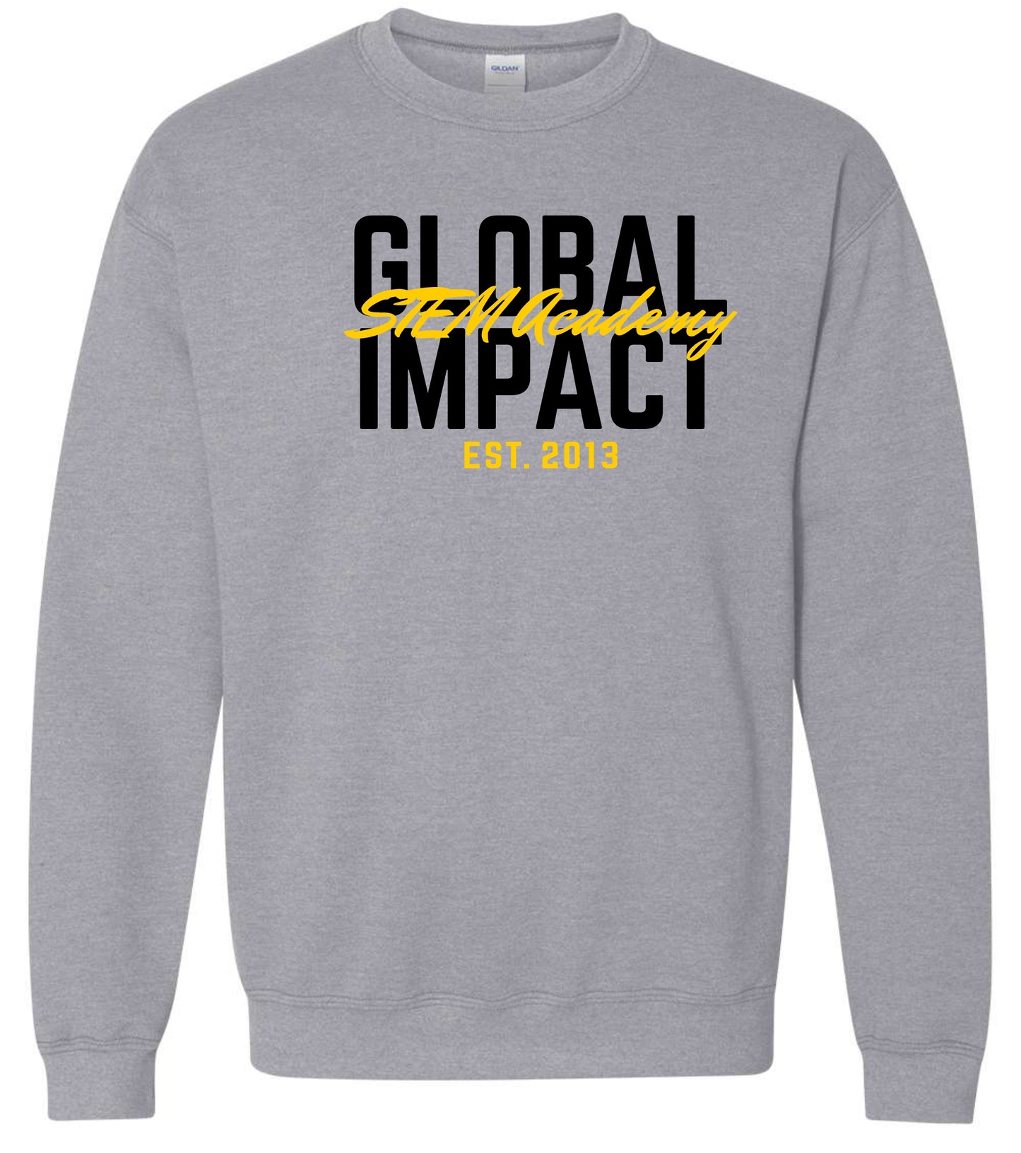 GISA Impact Crewneck - Black, Sport Grey