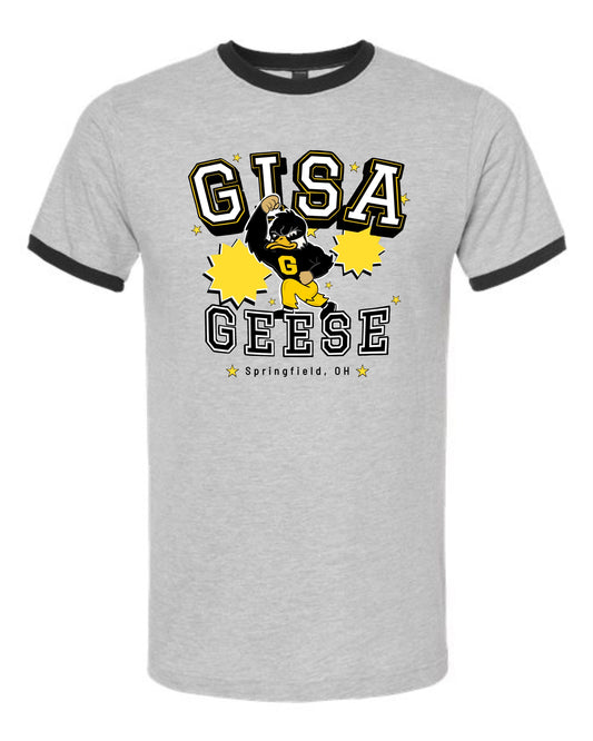 GISA RAH Ringer Tee - Heather Grey