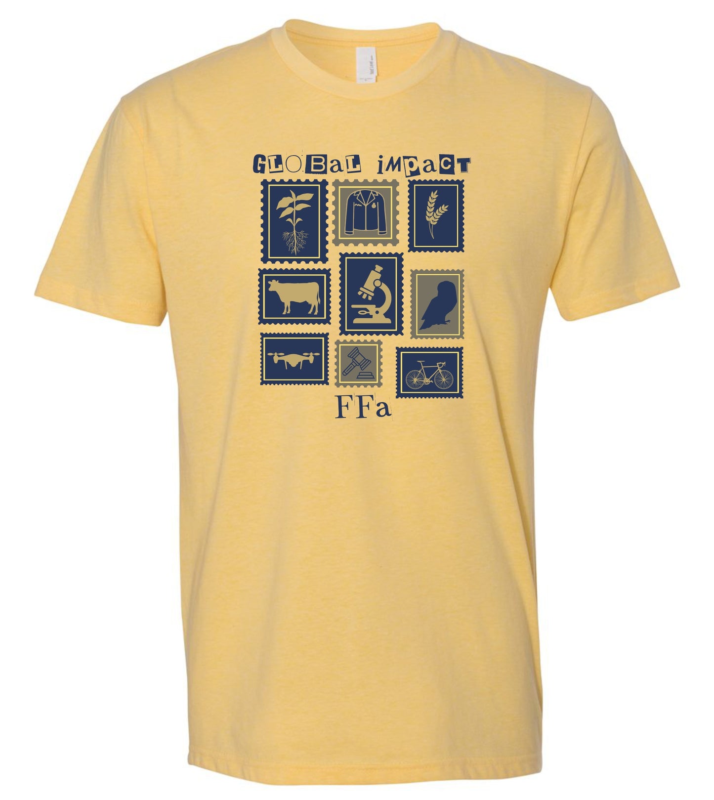 Global Impact FFA Stamp Tshirt- BANANA CREAM