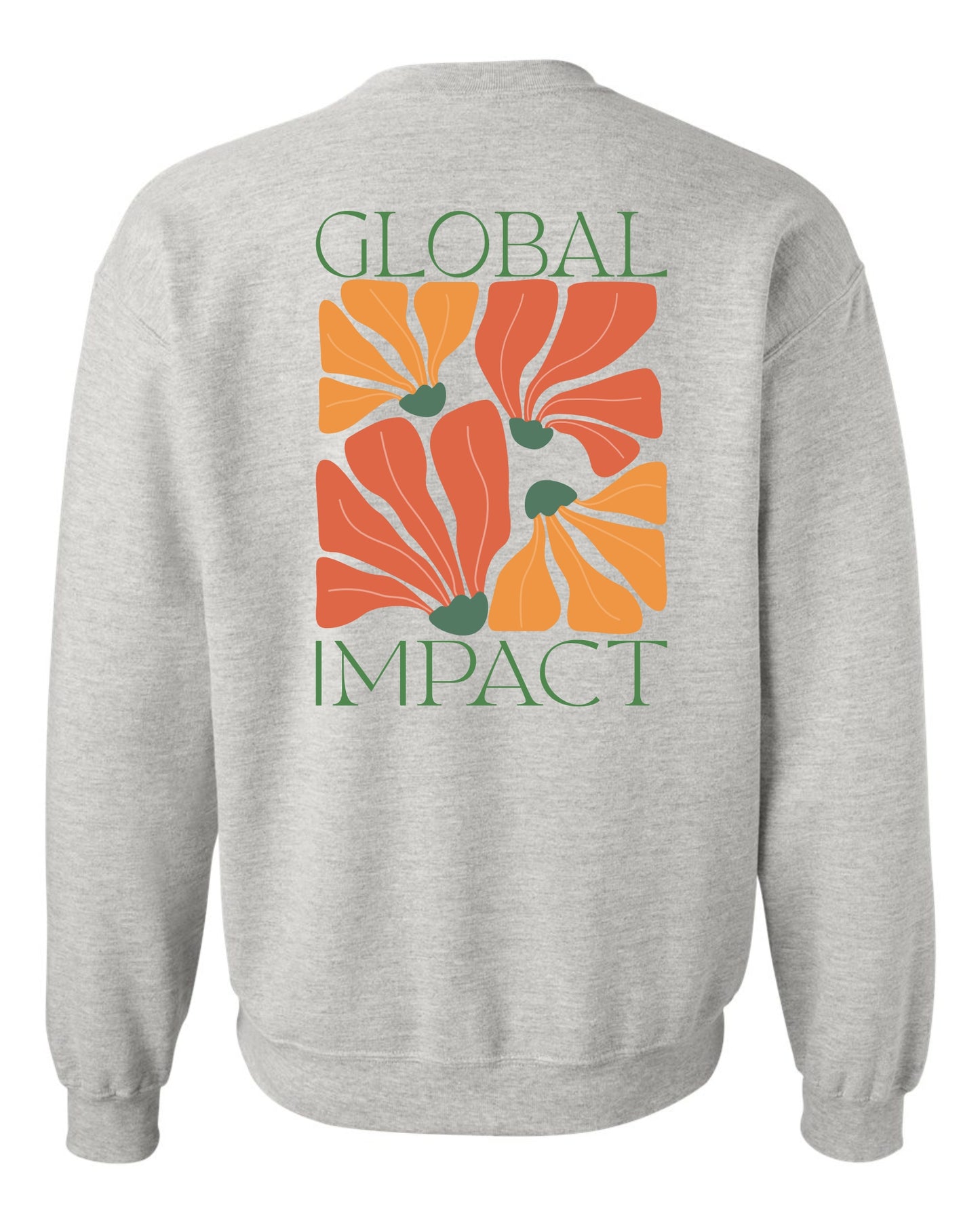 Global Wavy Flower Crewneck - Ash or Black