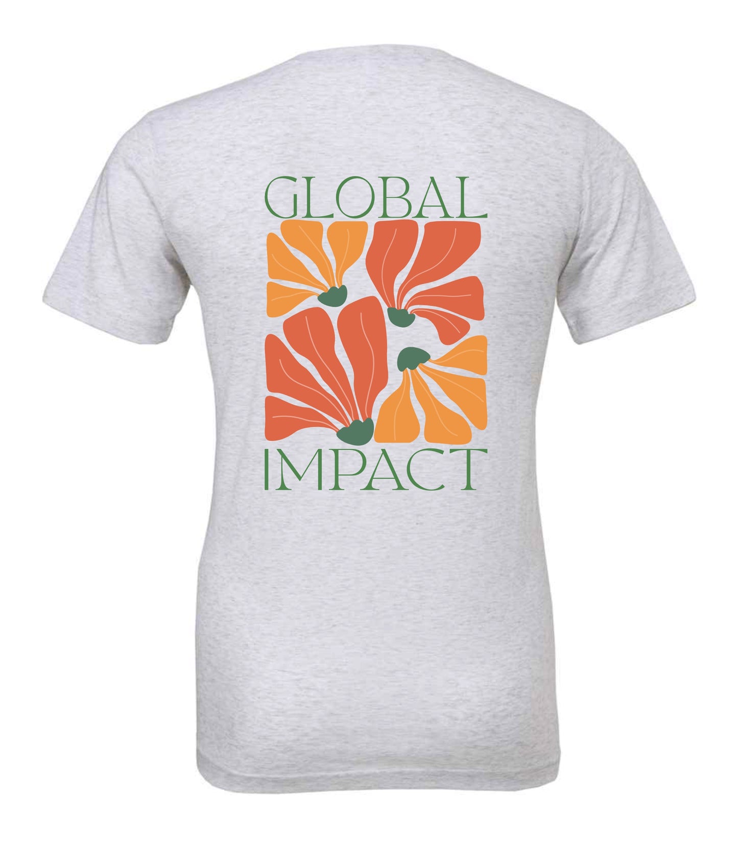 Global Wavy Flower Premium Soft Tshirt - Ash, Black, or Mustard