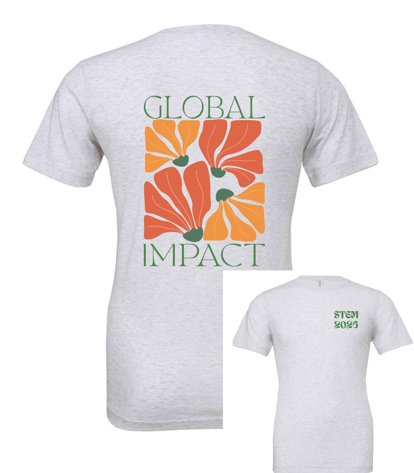 Global Wavy Flower Premium Soft Tshirt - Ash, Black, or Mustard