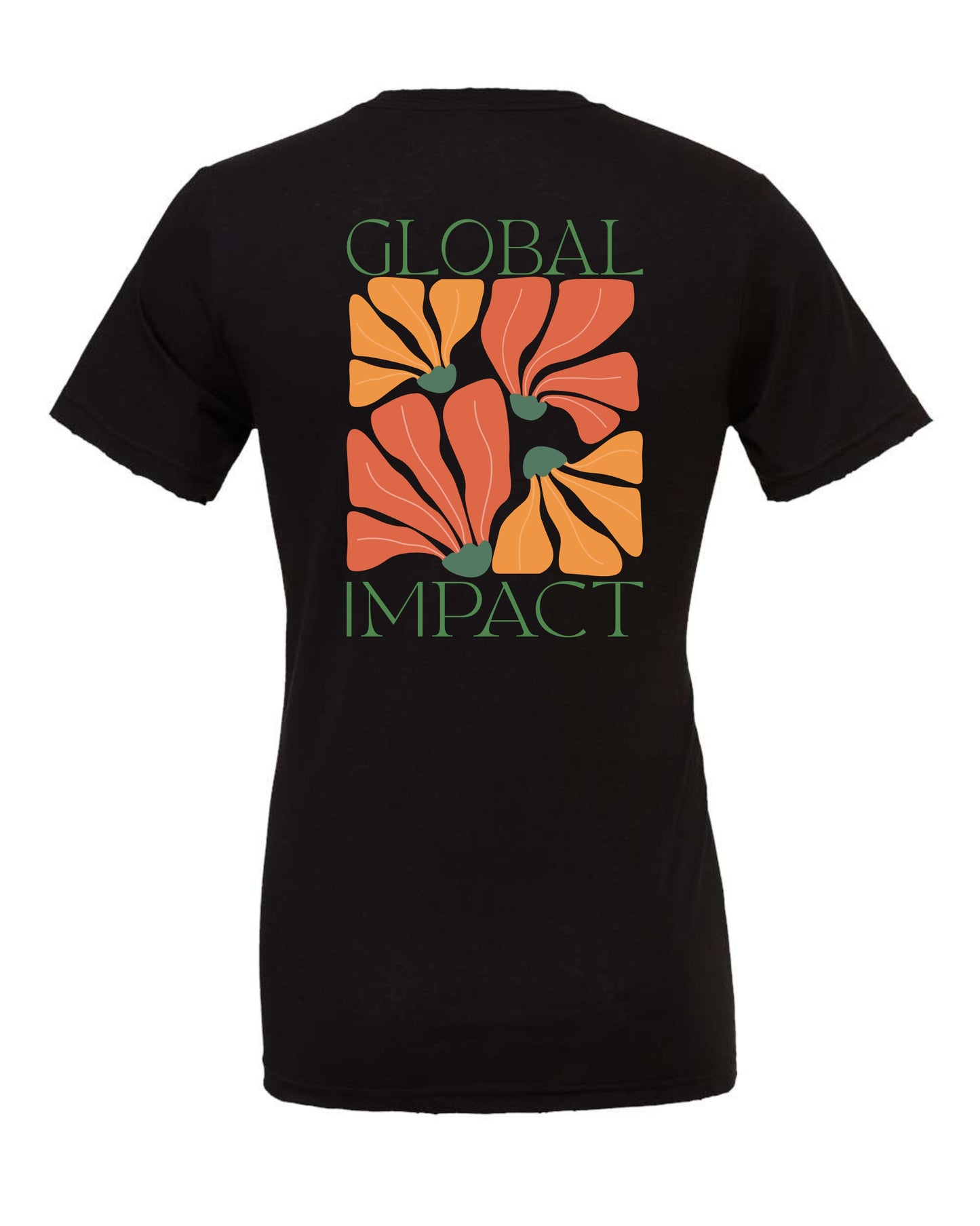Global Wavy Flower Premium Soft Tshirt - Ash, Black, or Mustard