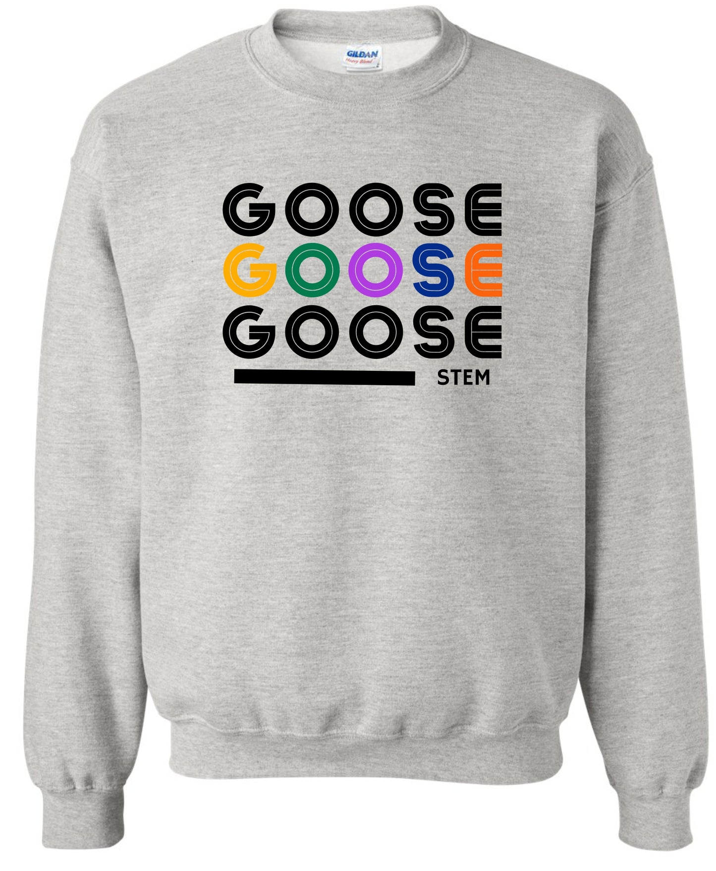 Goose Repeat Crewneck - Light Blue White or Ash