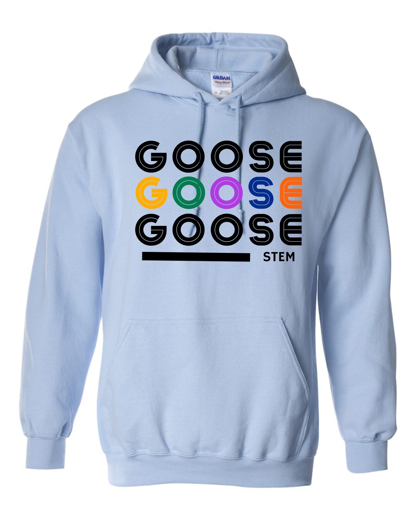 Goose Repeat Hoodie - Light Blue White or Ash