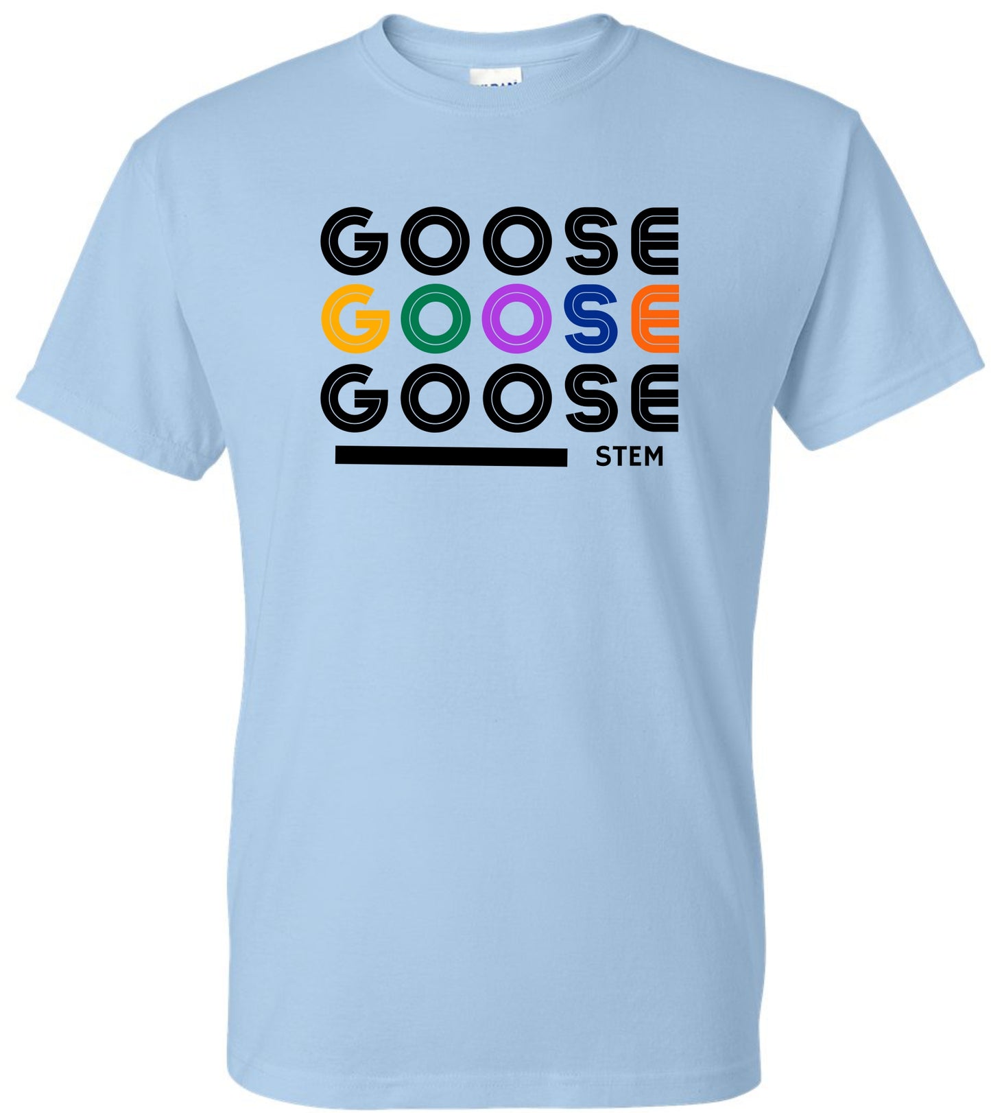 Goose Repeat Tshirt  - Orchid Light Blue or Ash