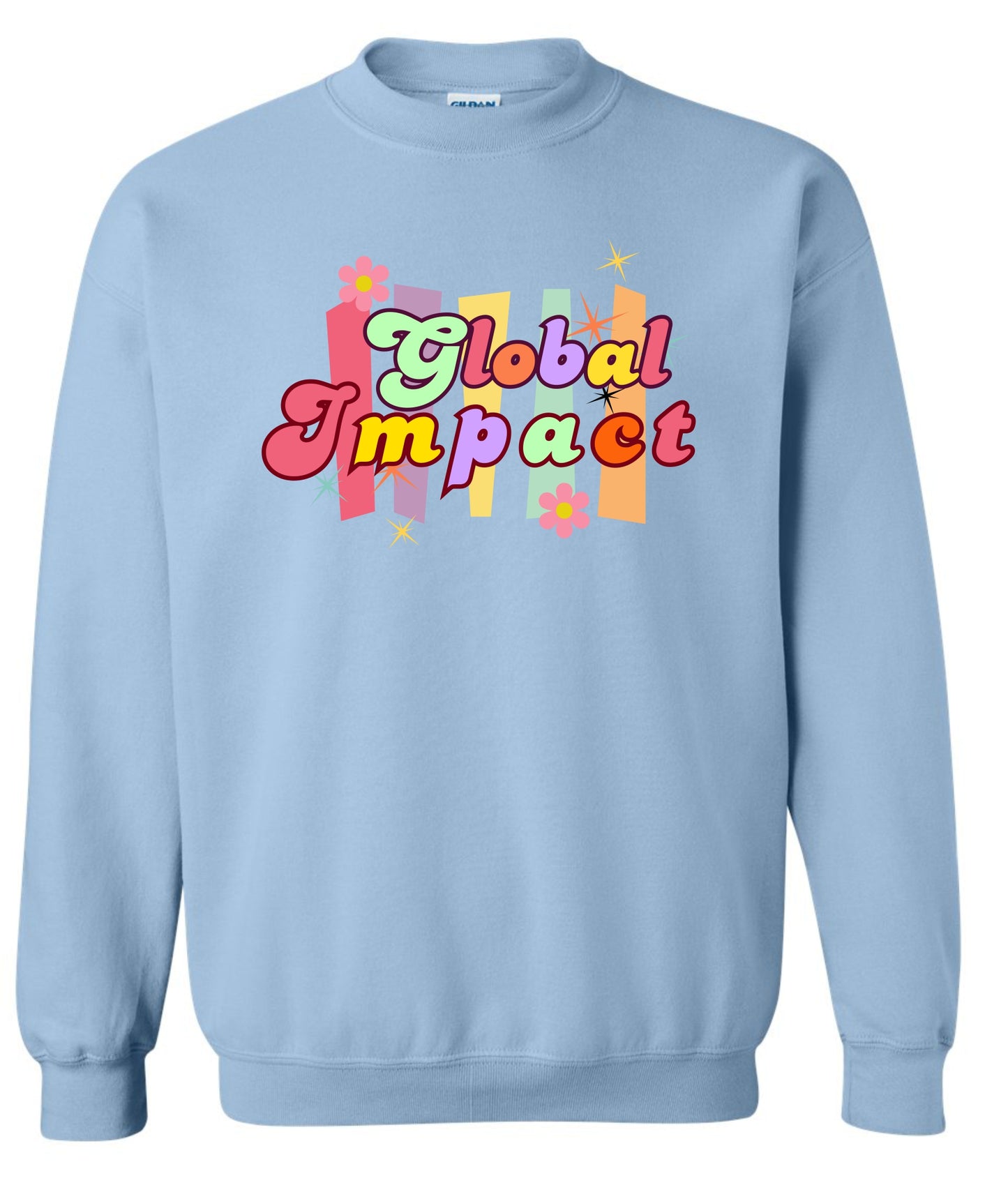 Groovy Global Crewneck - Black Light Blue or White