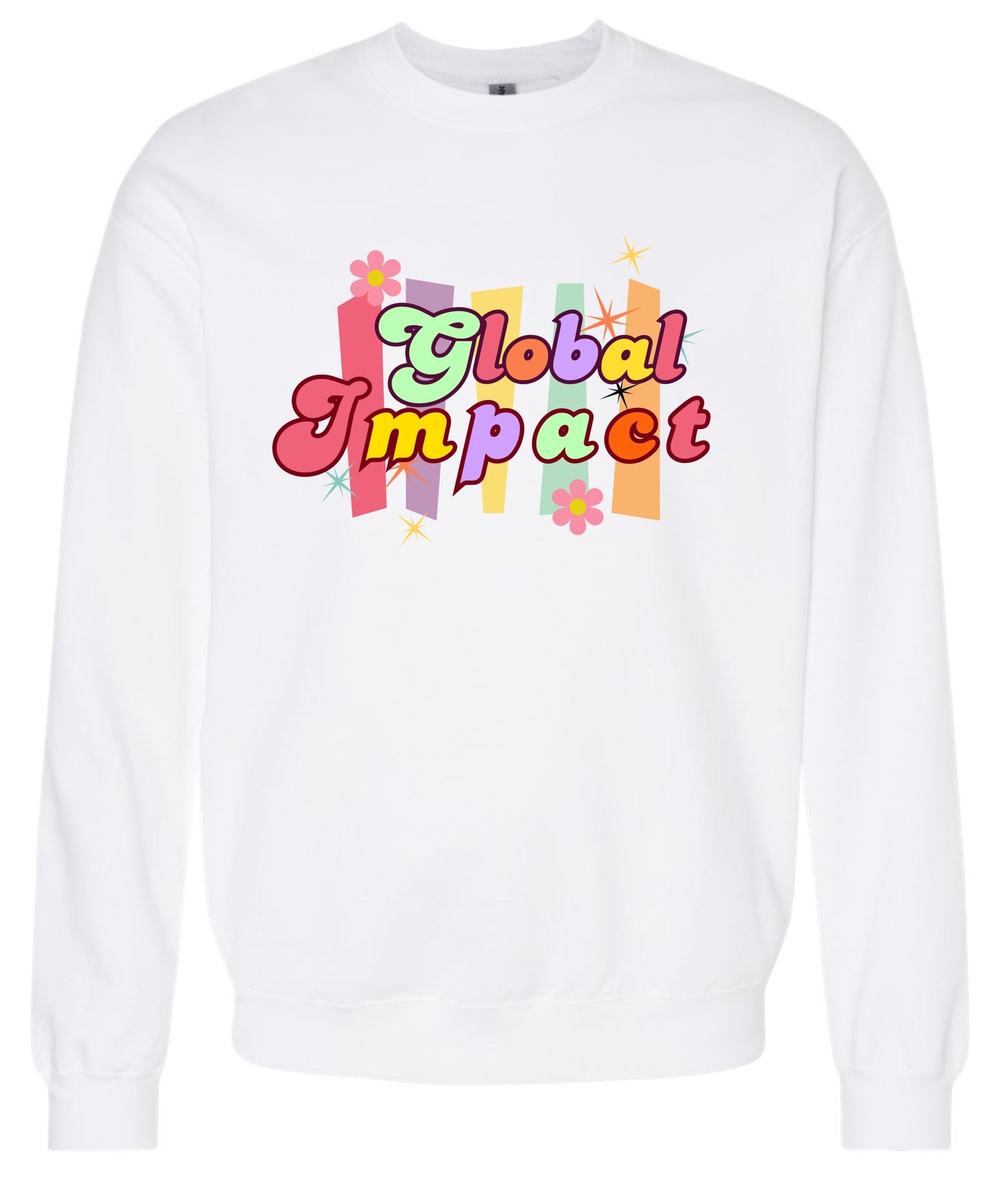 Groovy Global Crewneck - Black Light Blue or White