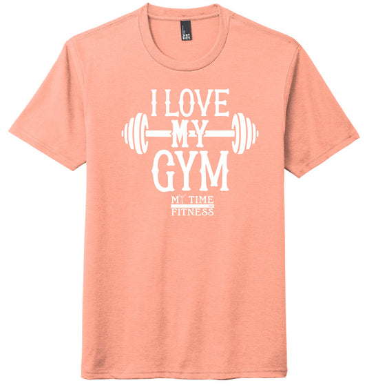 I Love My Gym Triblend T-Shirt Dusty Peach