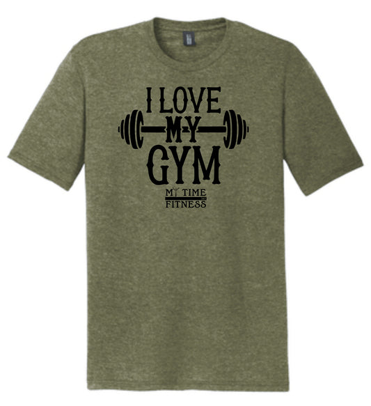 I Love My Gym Triblend T-Shirt Military Green