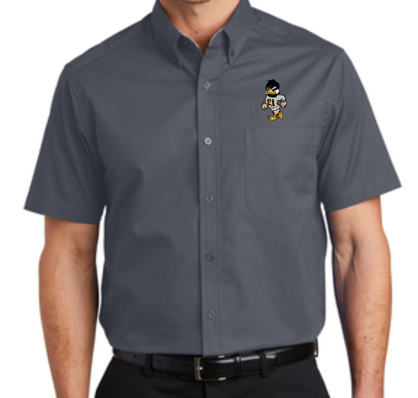 Embroidered Mascot Dress Shirt - 4 color choices