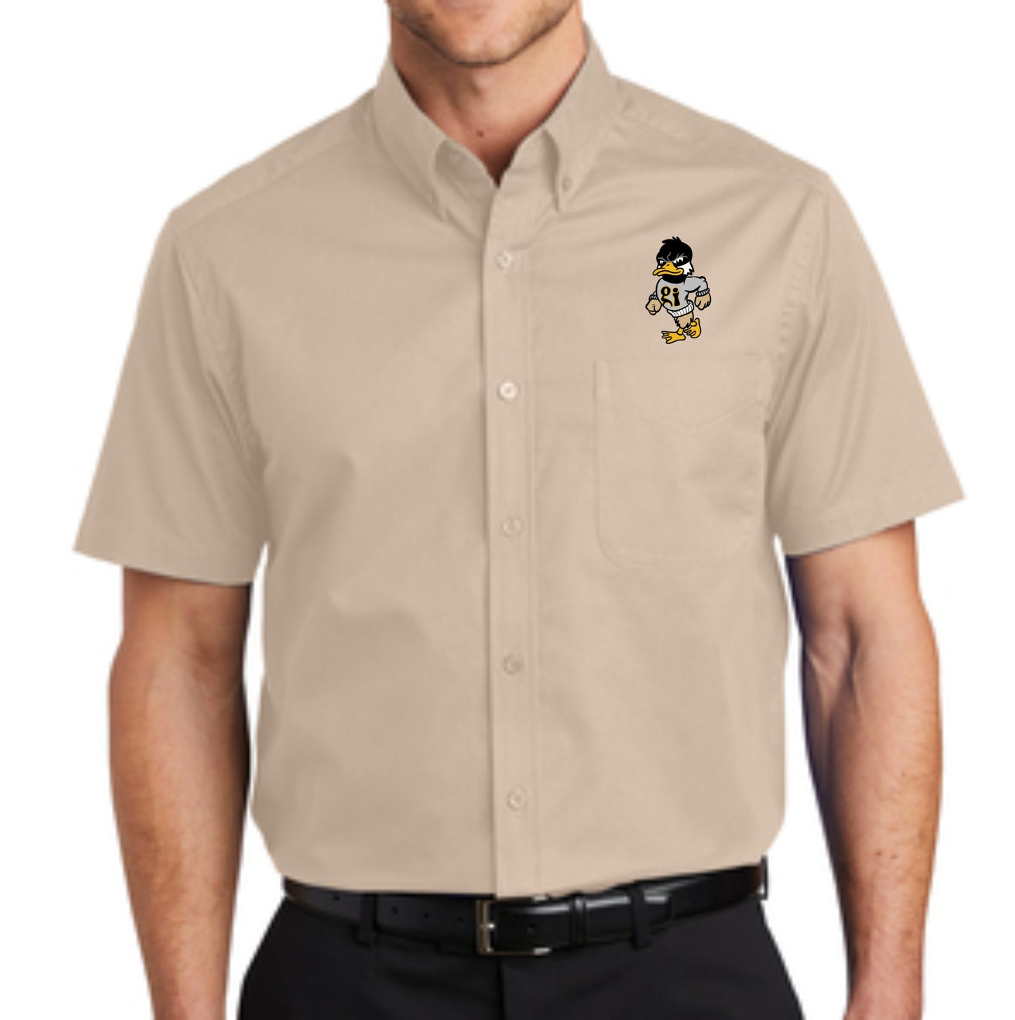 Embroidered Mascot Dress Shirt - 4 color choices