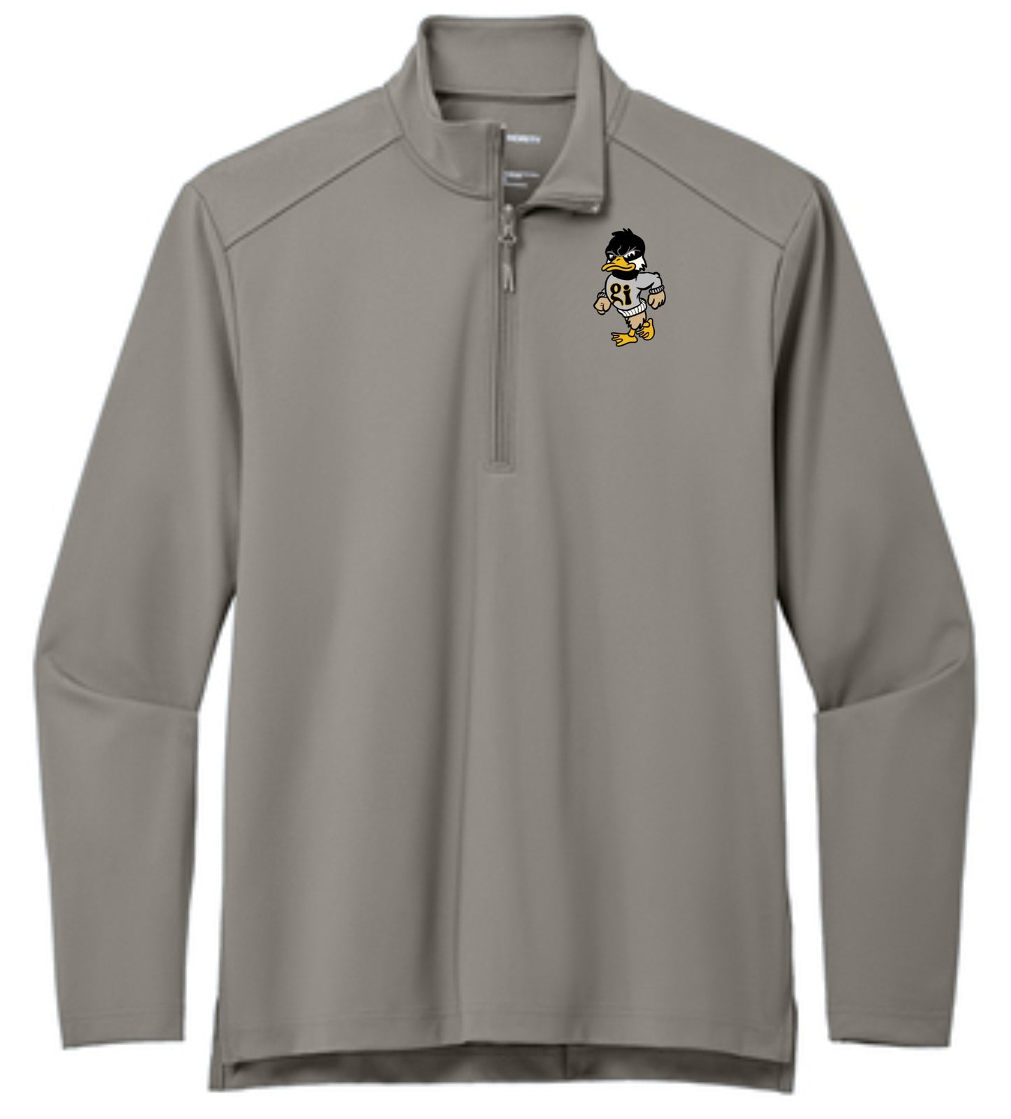 Embroidered 1/4 Zip Long Sleeve Pullover