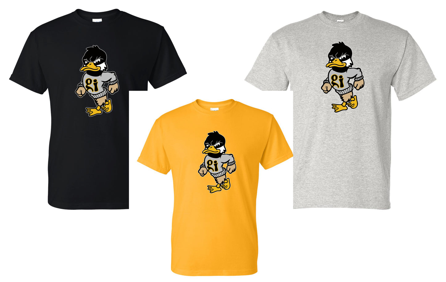 Mascot Tshirt  - Black, Ash or Gold