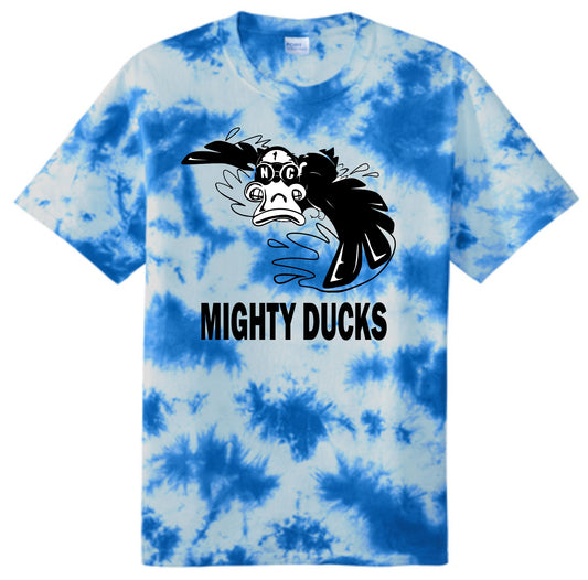 Mighty Ducks Logo TShirt - Blue Tie Dye