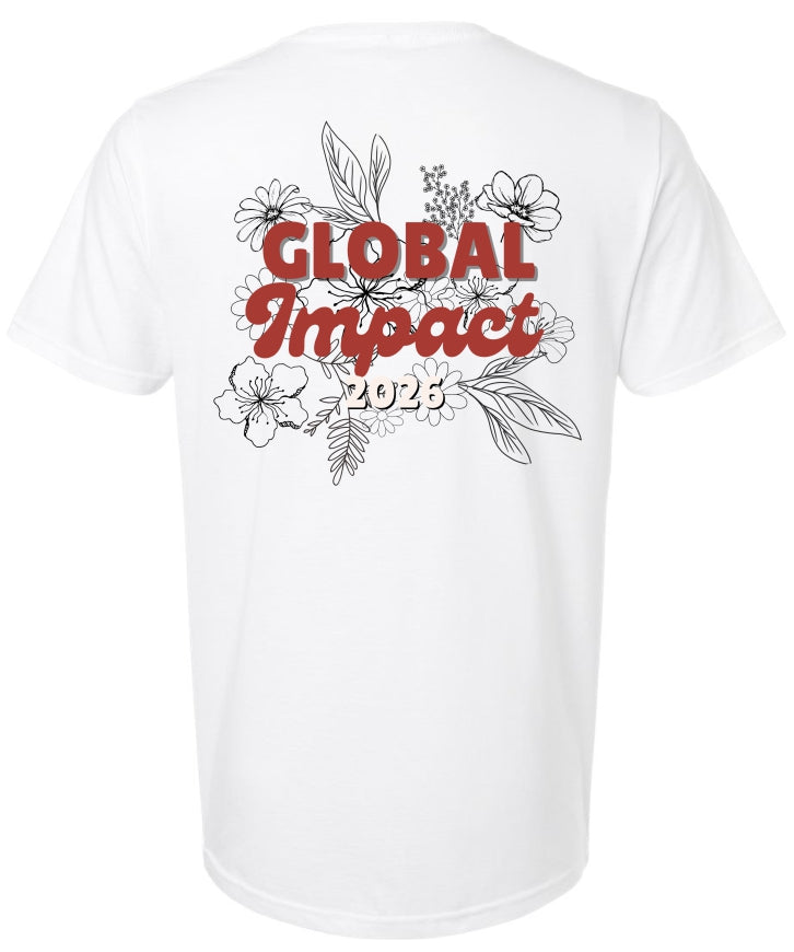 Global Impact Spring Fling SOFTSTYLE Tshirt- WHITE