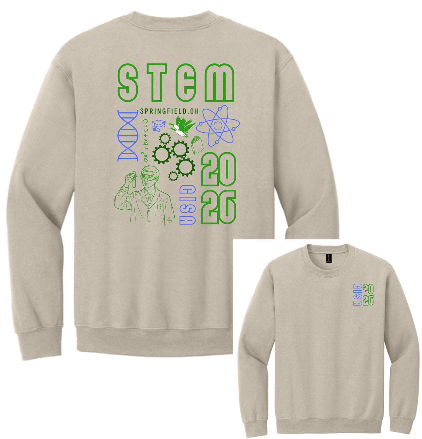 STEM Science Crewneck - Sand (adult only)
