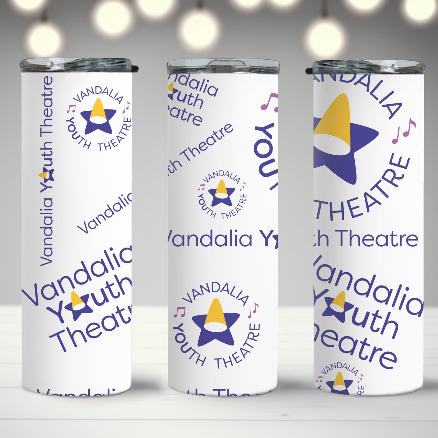 Vandalia Youth Theatre Logo Frenzy 20oz Tumbler