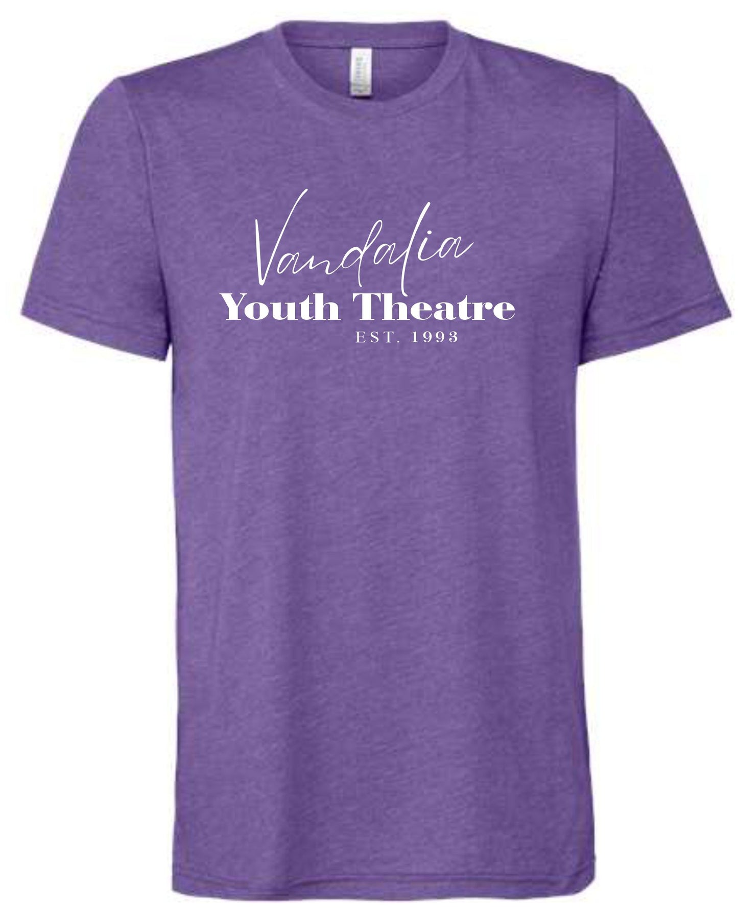 Vandalia Youth Theatre Est 1993 TShirt - HEATHER LAPIS