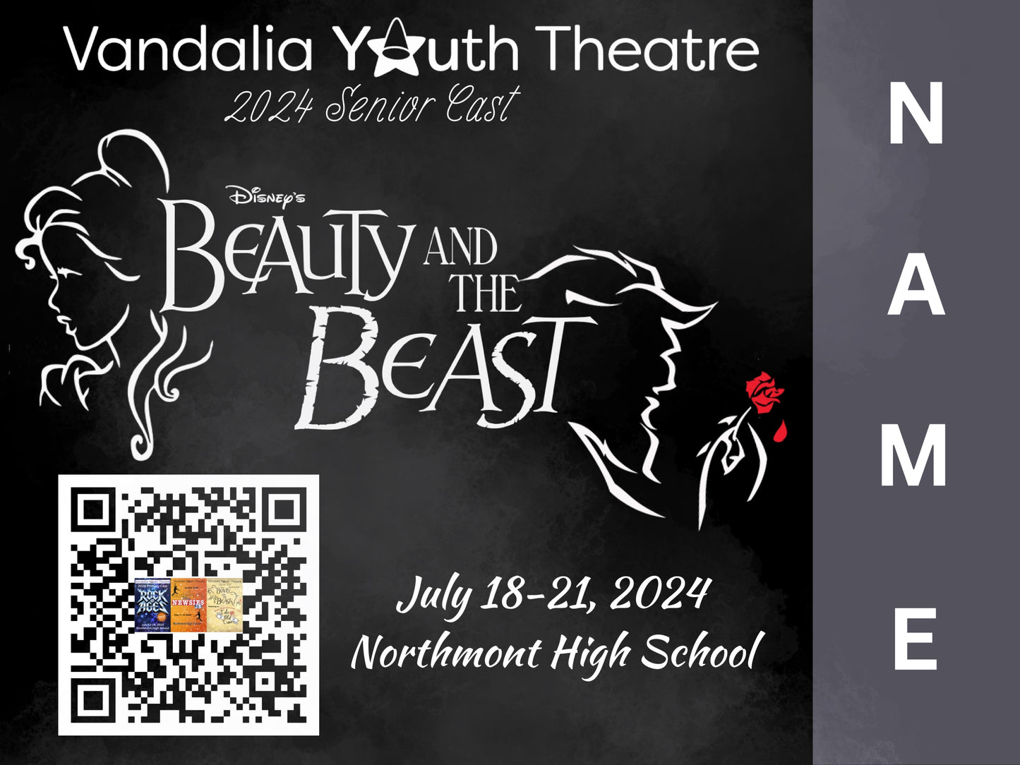 Vandalia Youth Theatre Production Yard Signs