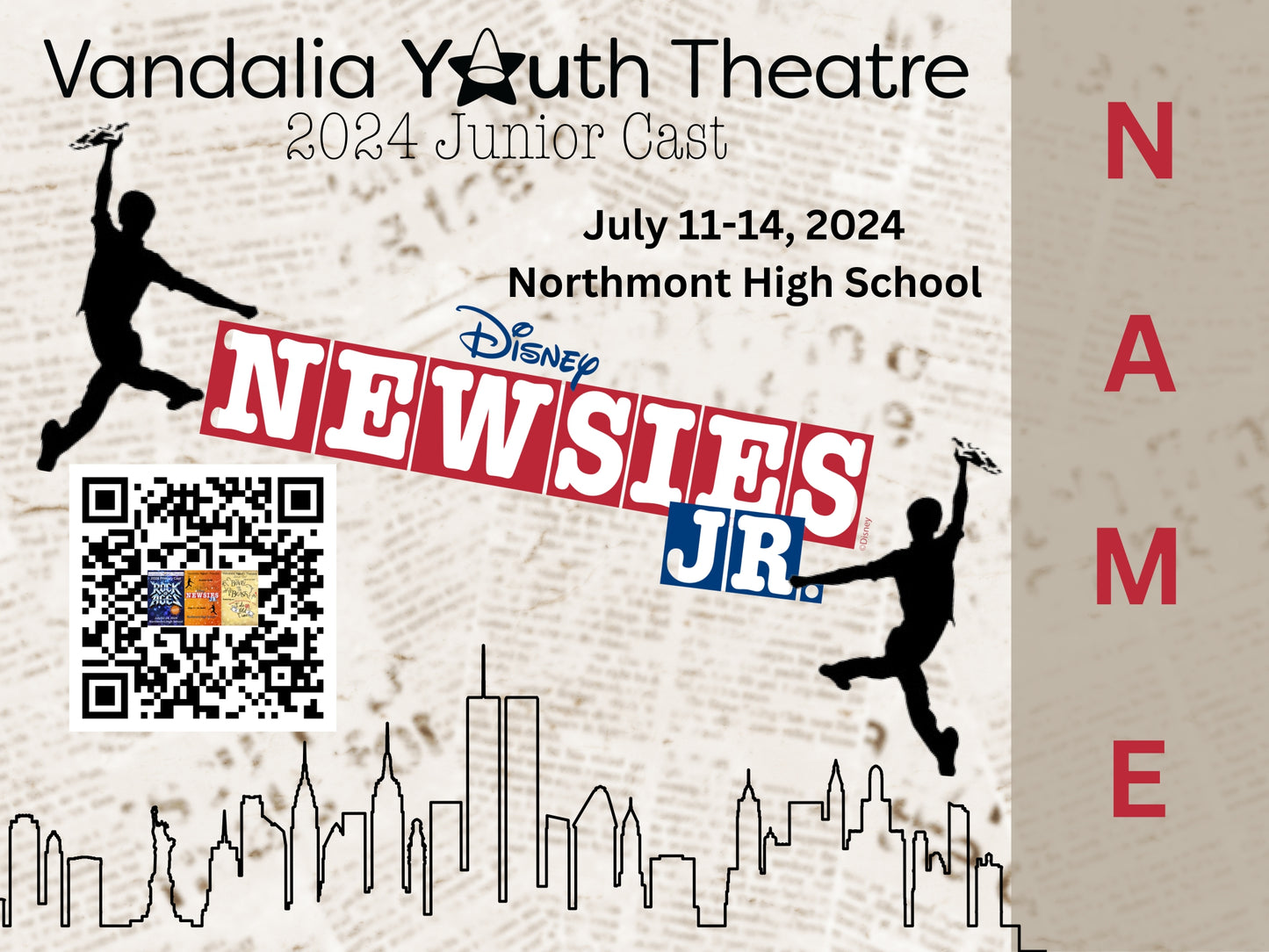 Vandalia Youth Theatre Production Yard Signs