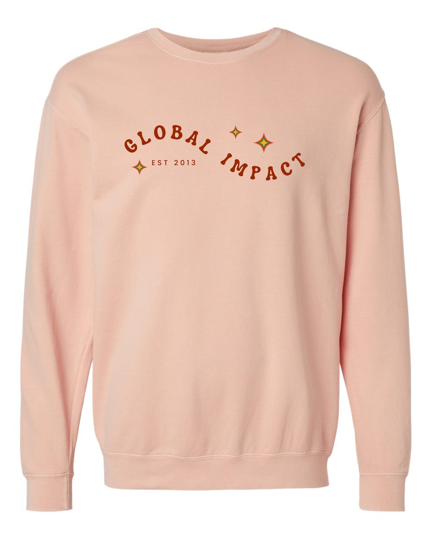 Wavy Global Est PREMIUM Comfort Colors Crewneck - PEACHY