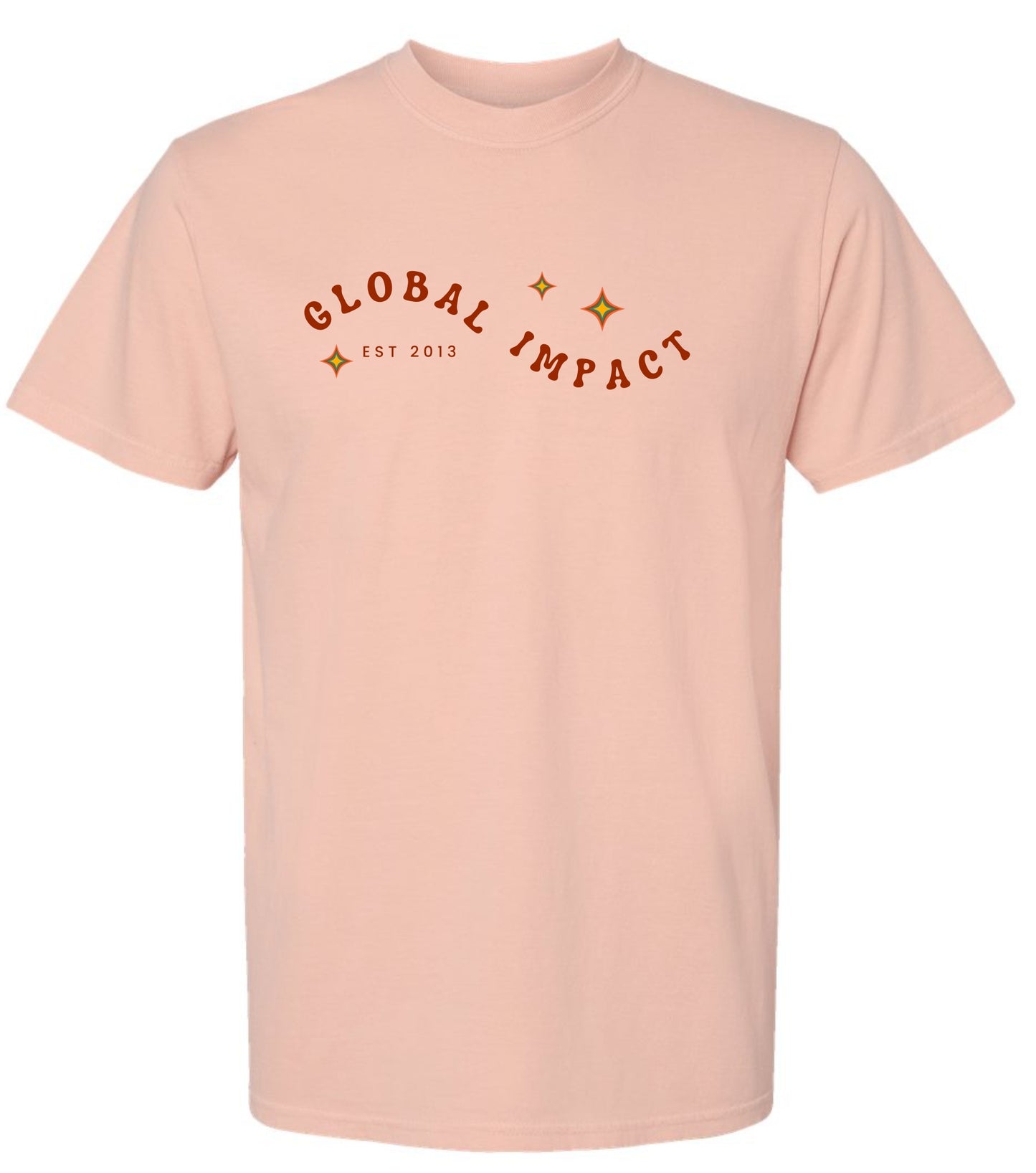 Wavy Global Est Premium Comfort Colors Tshirt - PEACHY