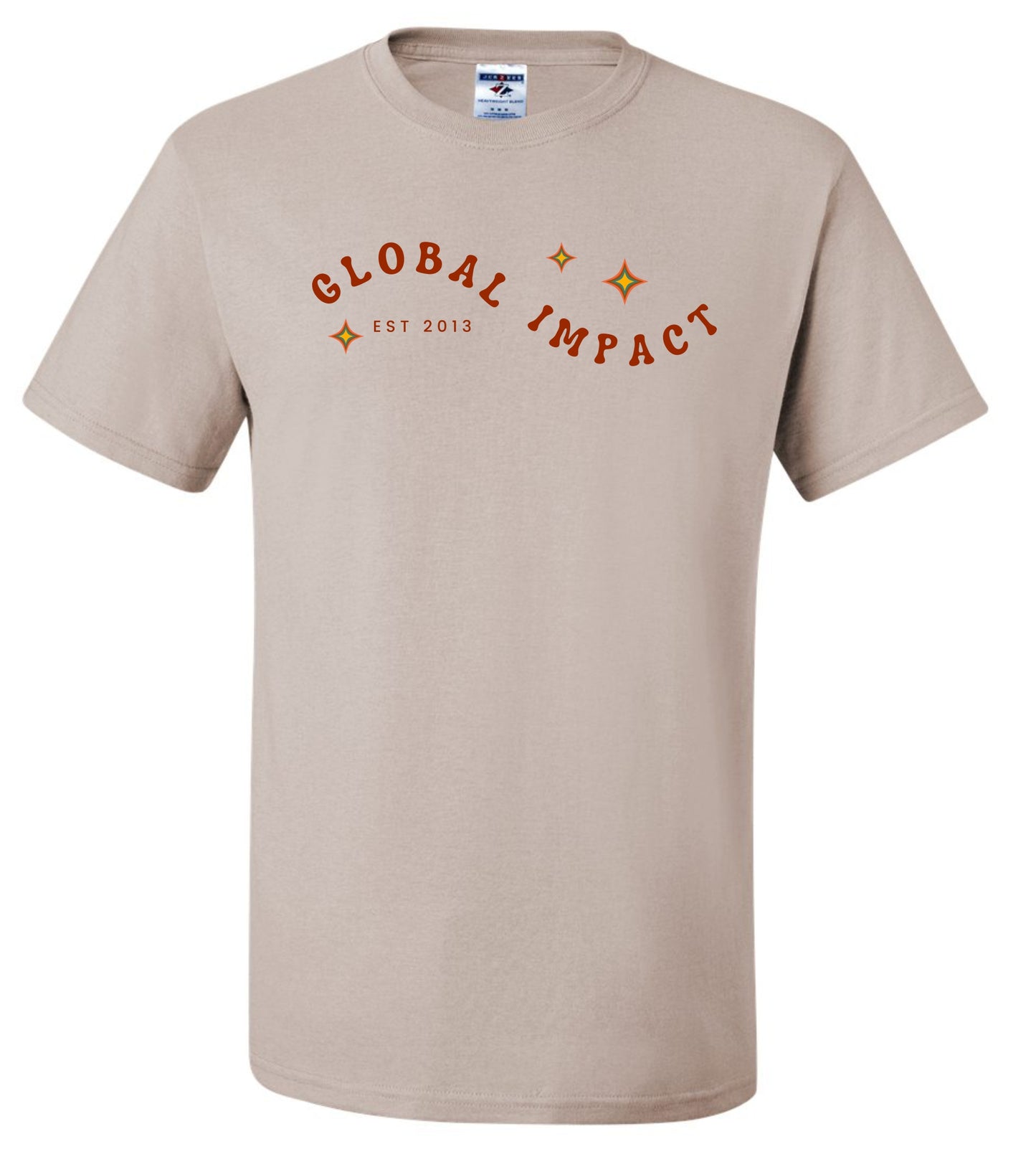 Wavy Global Est Tshirt - SANDSTONE