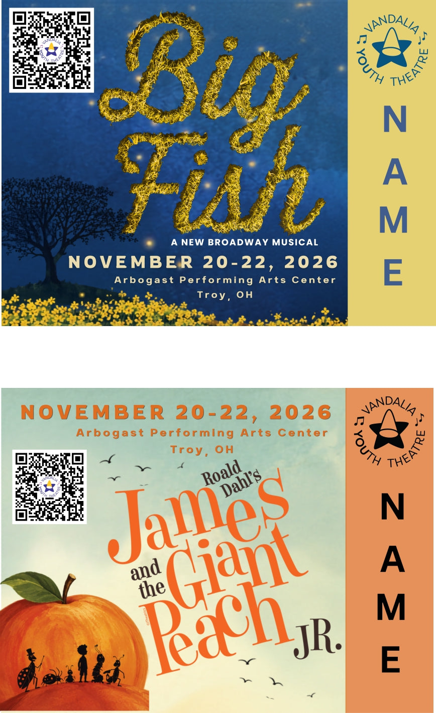 Vandalia Youth Theatre Production Fall 2026 Yard Sign